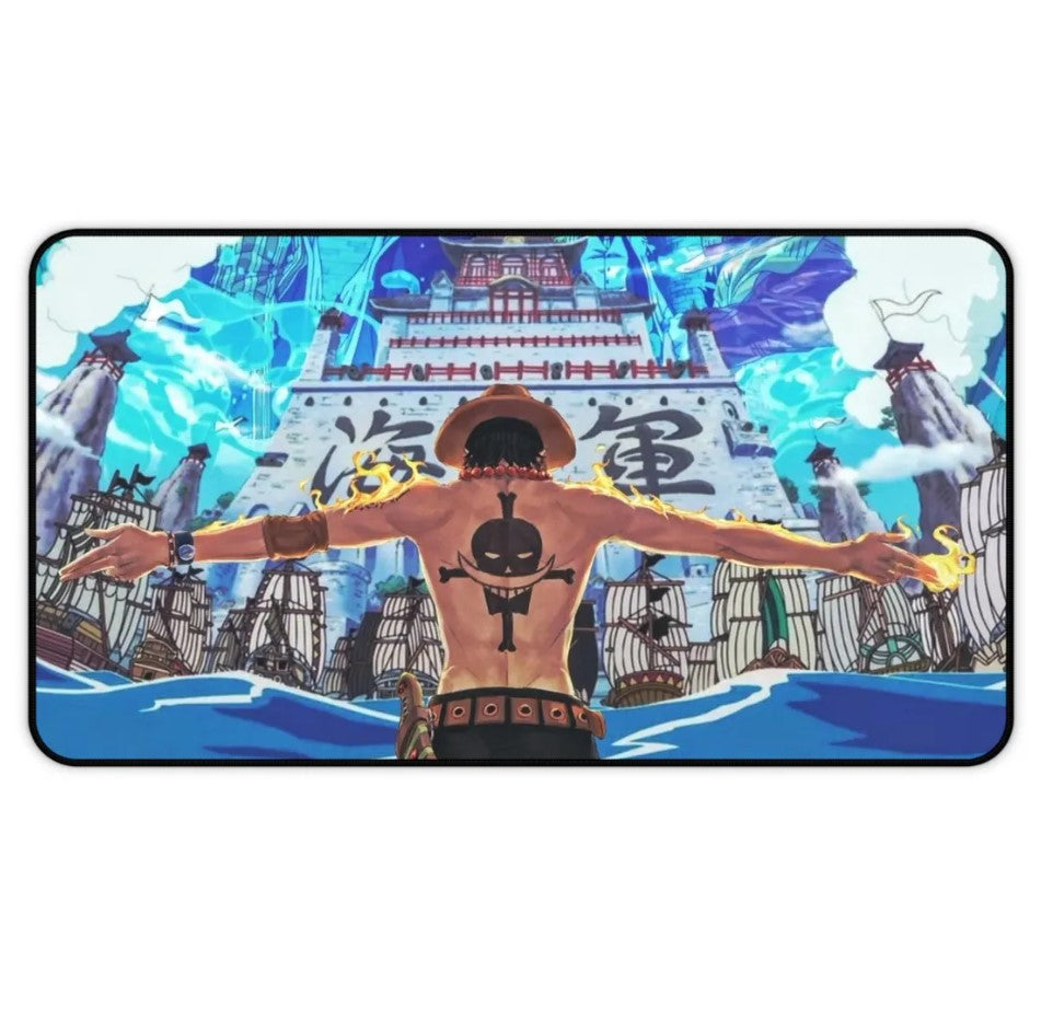 Anime One Piece Ace Desk Mat, Mouse Pad, Choose Size