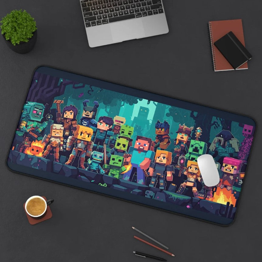 Gaming Mouse Pad Minecraft Gift Gaming Large Mousepad Gaming Desk Pad Gaming Desk Mat Gamer Mousepad Gamer Boyfriend Gift Mousepad, Choose Size (Copy)
