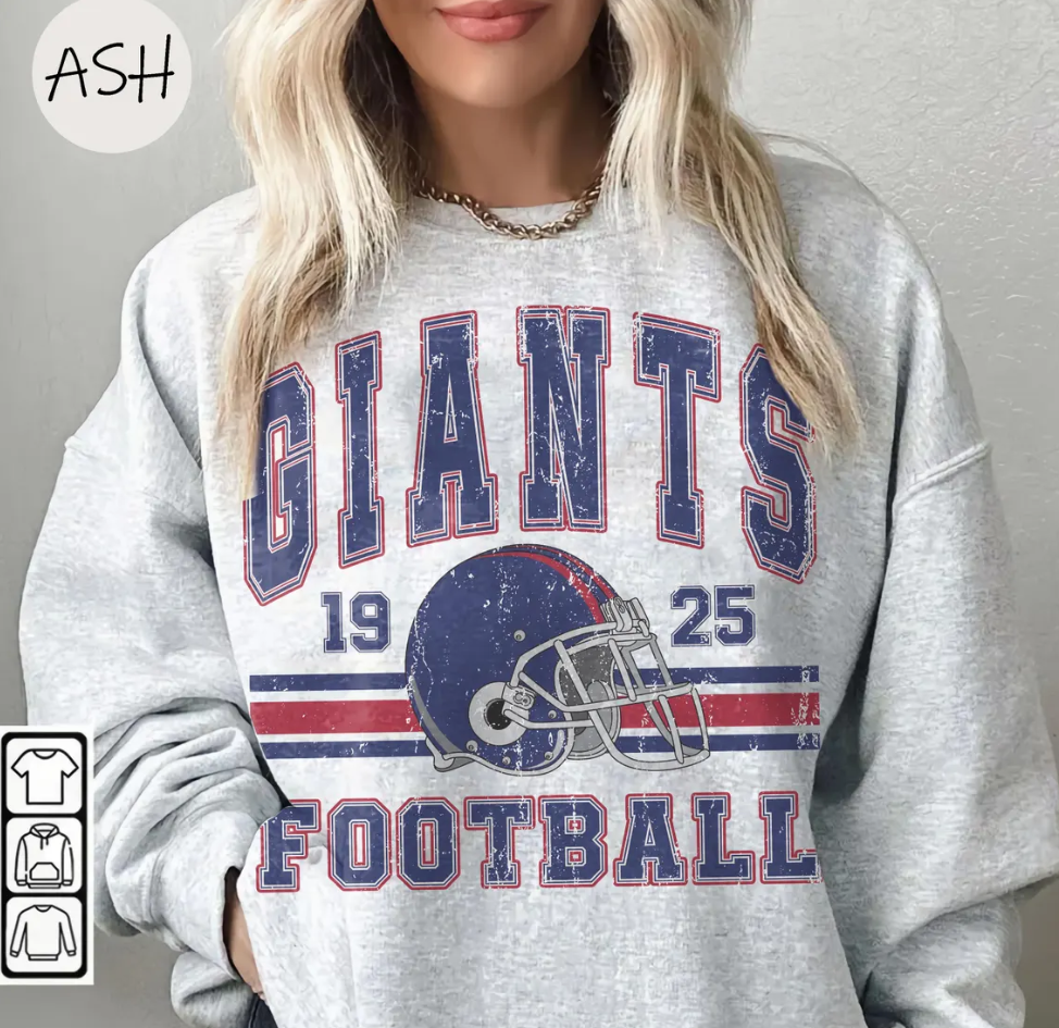 Vintage 90s Style Giant Sweatshirt, New York Football Crewneck, NY Giant Shirt, New York Football Shirt, New York Fan Gift, New York Shirt