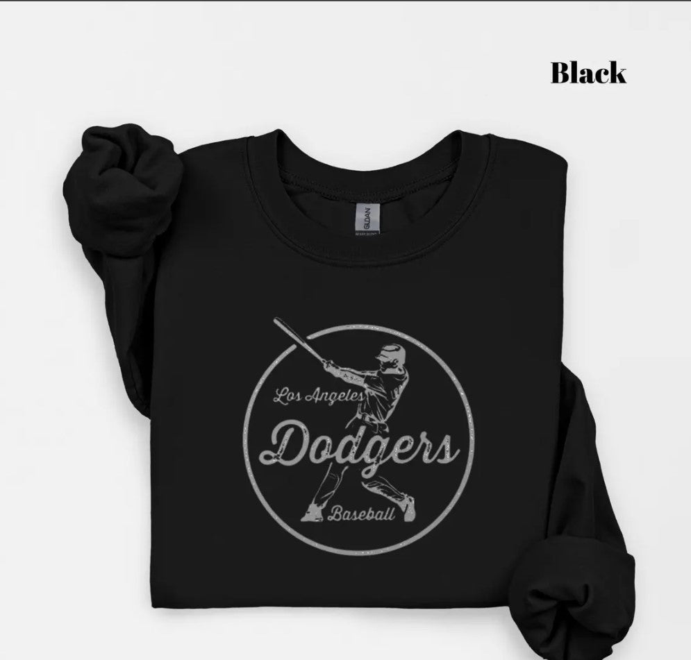 Los Angeles Dodgers Vintage Baseball Circle Logo Sweatshirts Glidan Hoodie