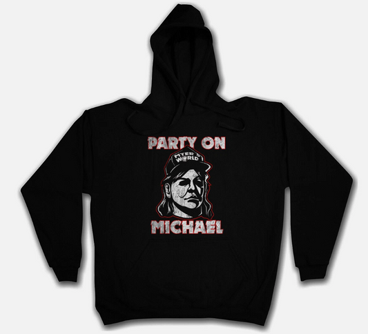 PARTY ON MICHAEL PULLOVER HOODIE Halloween H20 Myers Wayne's Fun World-