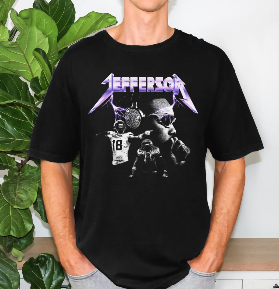 Justin Jefferson Vintage T-Shirt: Minnesota Vikings Game Day Tee