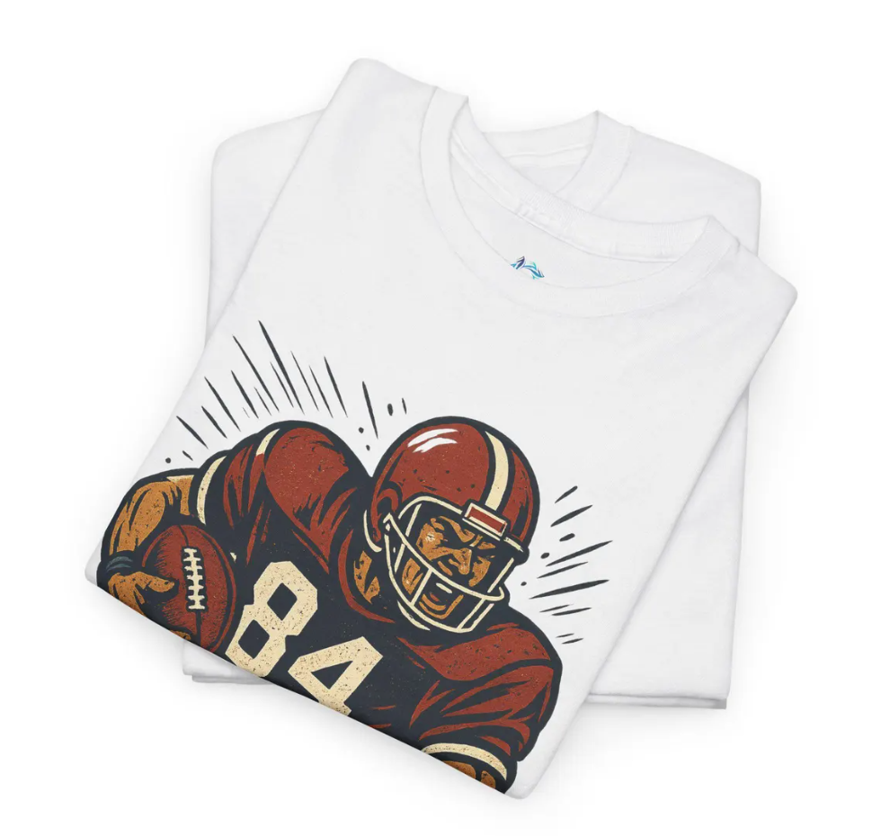 Vintage Football Graphic Tee: Unisex Gildan 5000 Retro Quarterback Shirt