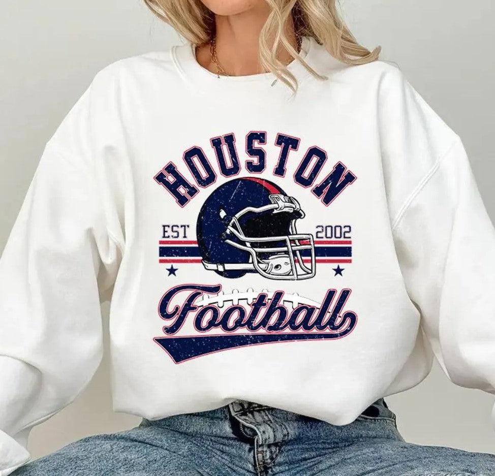 Vintage 90s Retro Style Houston Texans Football Sweatshirt,90s Bootleg,T Shirt Retro Style shirt Crewneck,Vintage style Houston Texans fan