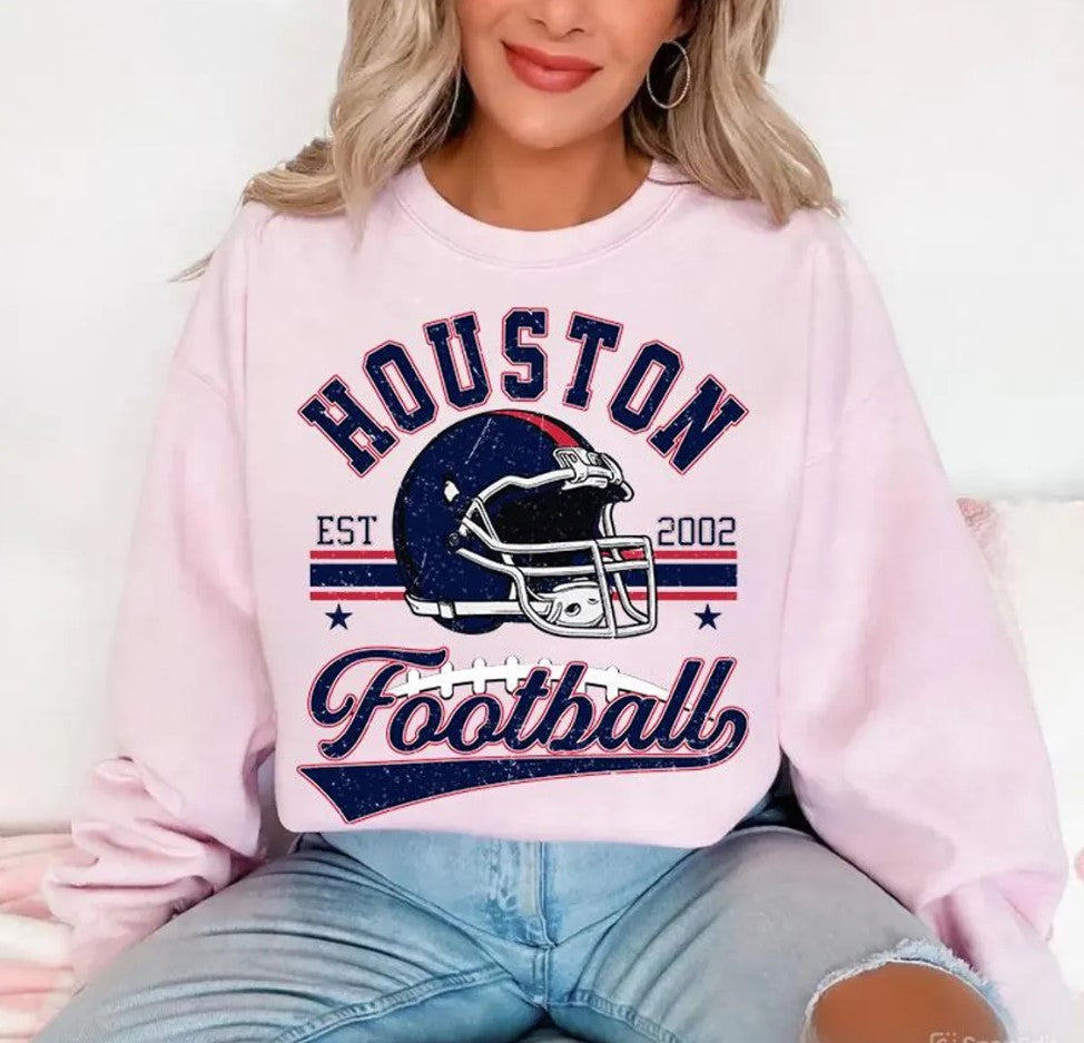 Vintage 90s Retro Style Houston Texans Football Sweatshirt,90s Bootleg,T Shirt Retro Style shirt Crewneck,Vintage style Houston Texans fan