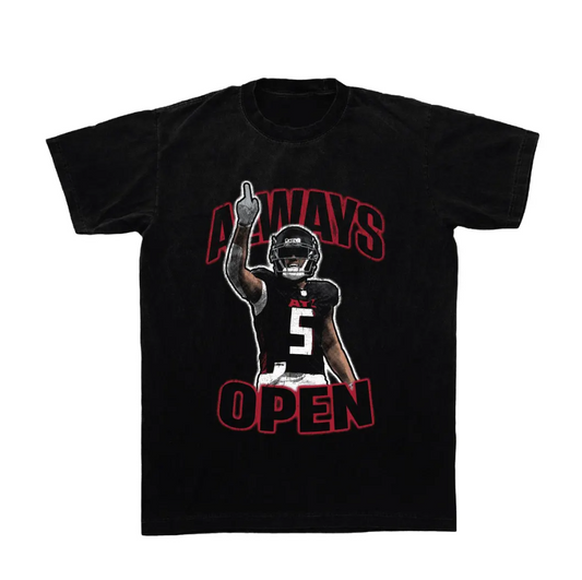 Drake London Always Open Oversized Bootleg Falcons Tee, Atlanta Throwback Vintage wide receiver shirt, trendy birthday present gift!