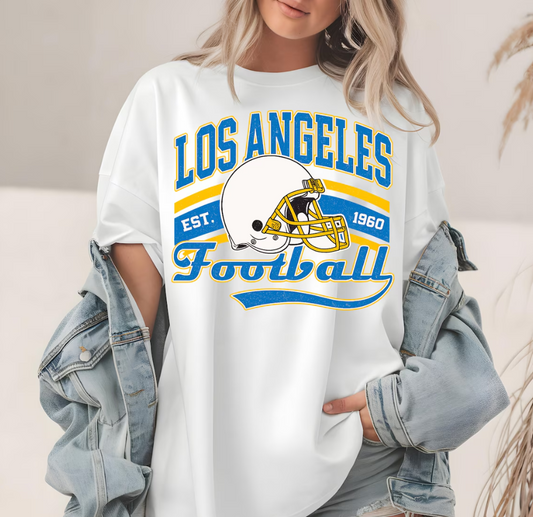 Los Angeles Football T-Shirt,Vintage Football Helmet, Established 1960, Sports Fan Apparel, LA Football Gear