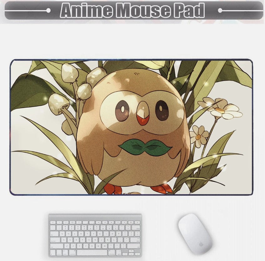 Board Card Game Pokemon Rowlet Gaming Mouse Pad PTCG CCG MTG Play Mat, Choose Size