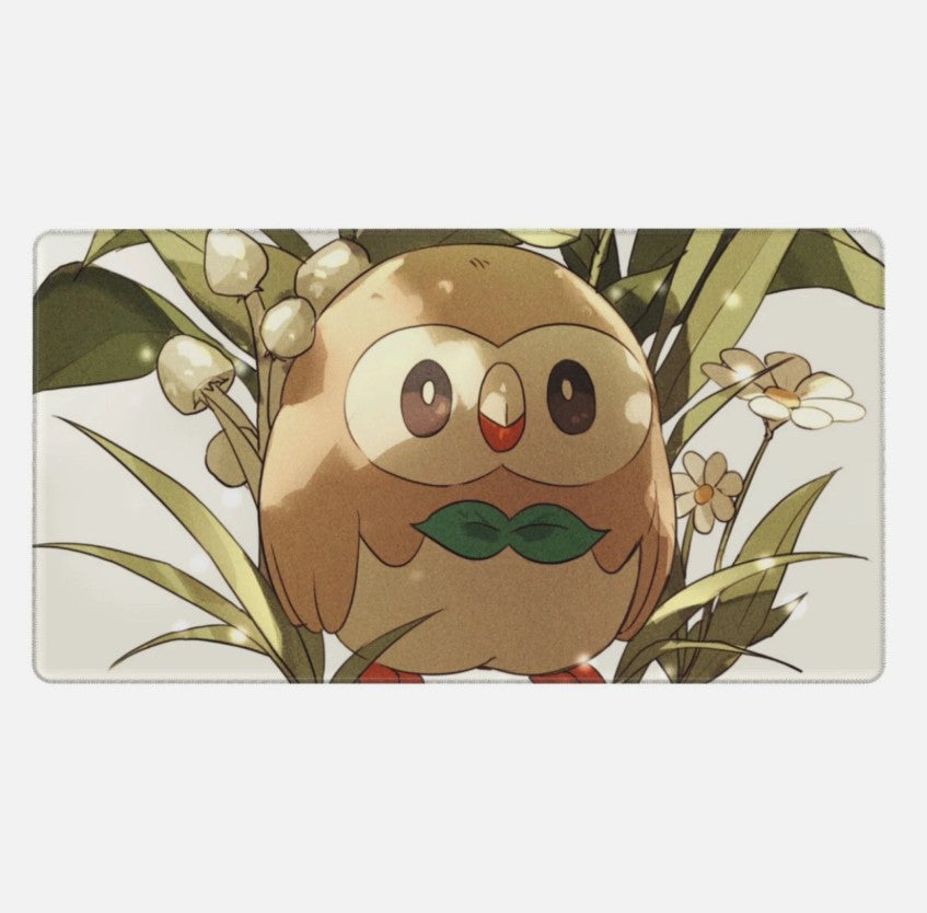 Board Card Game Pokemon Rowlet Gaming Mouse Pad PTCG CCG MTG Play Mat, Choose Size