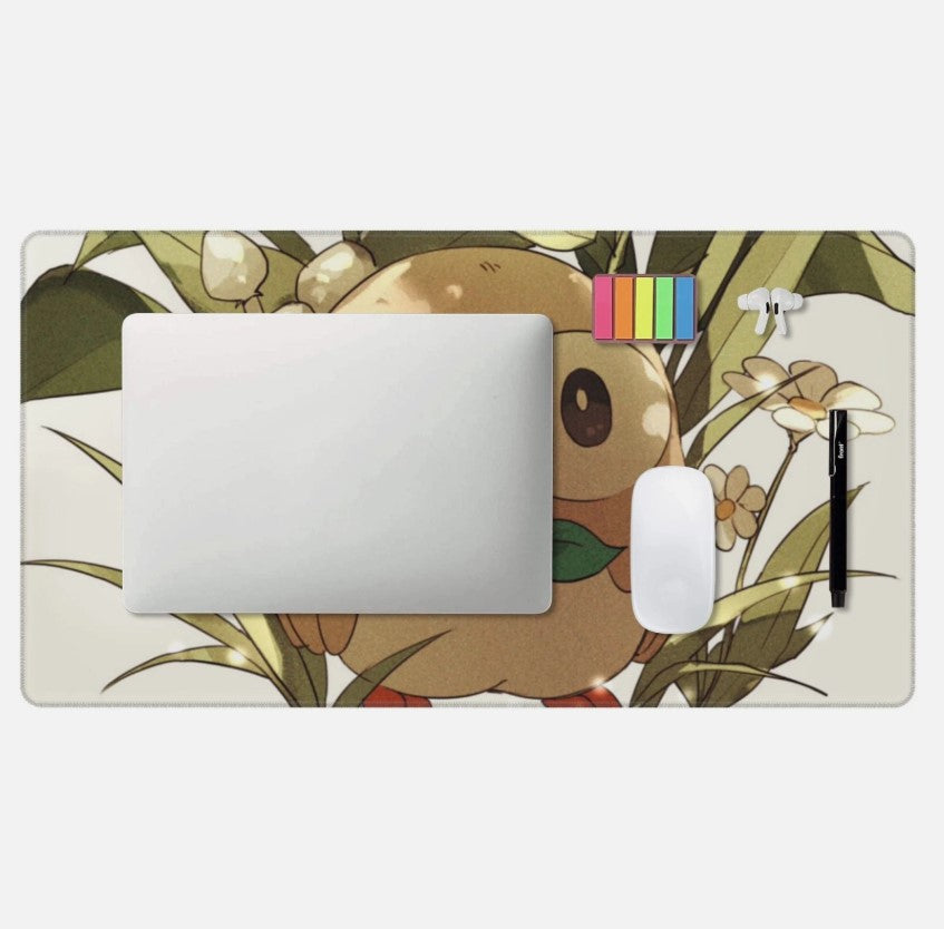 Board Card Game Pokemon Rowlet Gaming Mouse Pad PTCG CCG MTG Play Mat, Choose Size