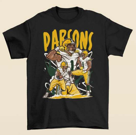 Micah Parsons Cartoon Style Green Bay T-Shirt