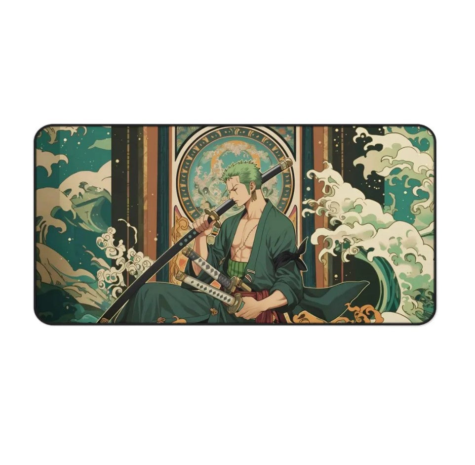 Anime One Piece Zoro Desk Mat, Mouse Pad, Choose Size