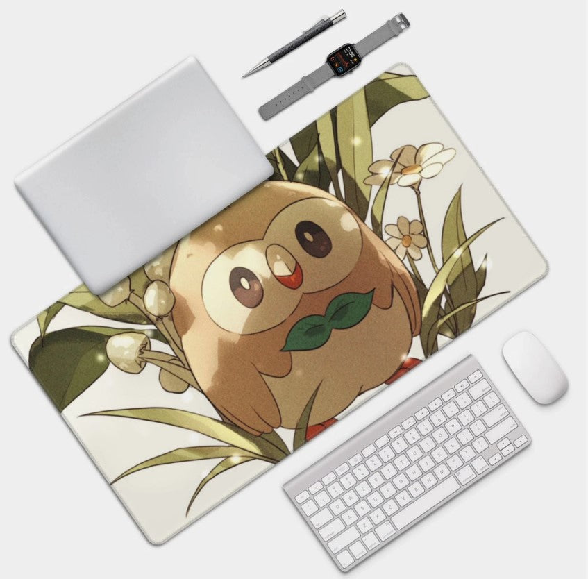Board Card Game Pokemon Rowlet Gaming Mouse Pad PTCG CCG MTG Play Mat, Choose Size