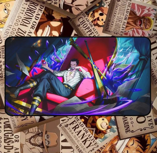 Anime One Piece Mihawk Desk Mat, Mouse Pad, Choose Size