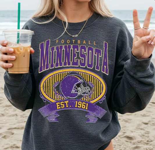 Vintage 90s Minnesota Football Vintage Style Comfort Colors Shirt, Viking Minnesota Shirt Vintage Minnesota Crewneck Minnesota Fan Gift