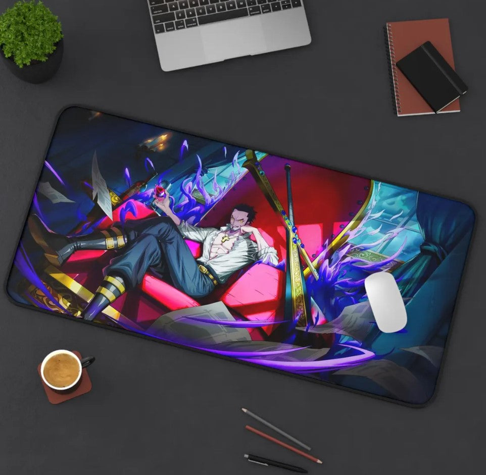 Anime One Piece Mihawk Desk Mat, Mouse Pad, Choose Size