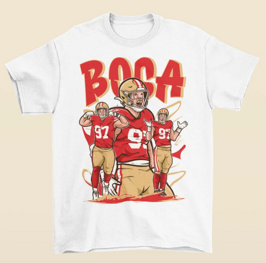 Nick Bosa Cartoon Style San Francisco Football T-Shirt