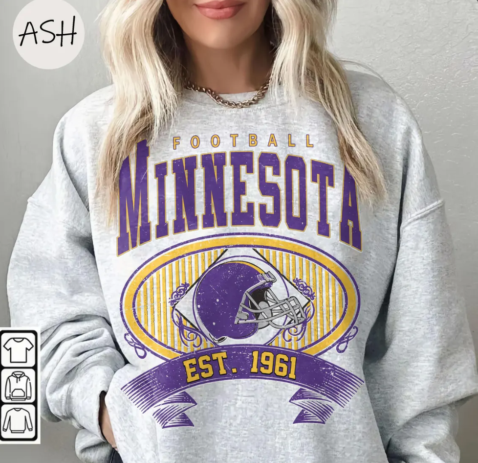Vintage 90s Minnesota Football Vintage Style Comfort Colors Shirt, Viking Minnesota Shirt Vintage Minnesota Crewneck Minnesota Fan Gift