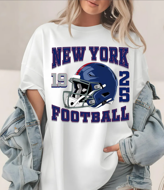 New York Football T-Shirt Sweatshirt, Vintage Helmet, 1925 Retro Design, Sports Fan Gift, Team Pride Apparel