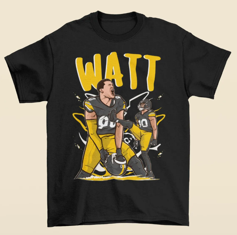 TJ Watt Cartoon Style Pittsburgh Football T-Shirt