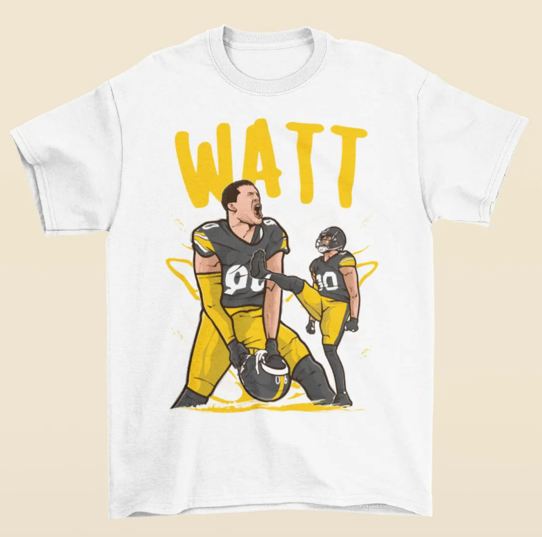 TJ Watt Cartoon Style Pittsburgh Football T-Shirt