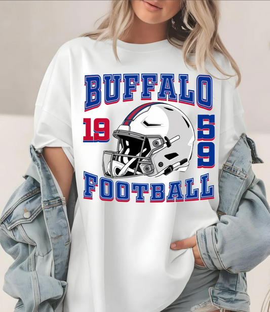 Buffalo Football 1959 T-Shirt,Apparel, Retro Sports Tee, Vintage Helmet Design, Buffalo Team Gift, Fan Gear