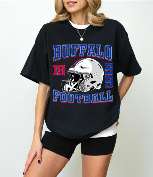 Buffalo Football 1959 T-Shirt,Apparel, Retro Sports Tee, Vintage Helmet Design, Buffalo Team Gift, Fan Gear