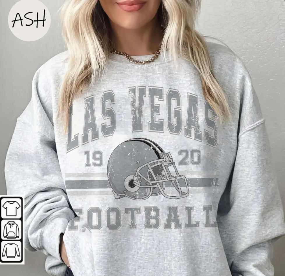 Vintage 90s Style Las Vegas Football Sweatshirt, Retro Sports Fan Shirt, Game Day Gift Tee, Las Vegas Mascot Sweatshirt, Las Vegas Football