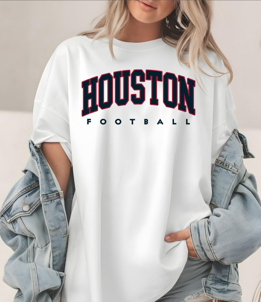 Houston Football  T-Shirt, City Pride Sweatshirt, College Game Day Apparel, Sports Fan Gear, Houston Team Spirit