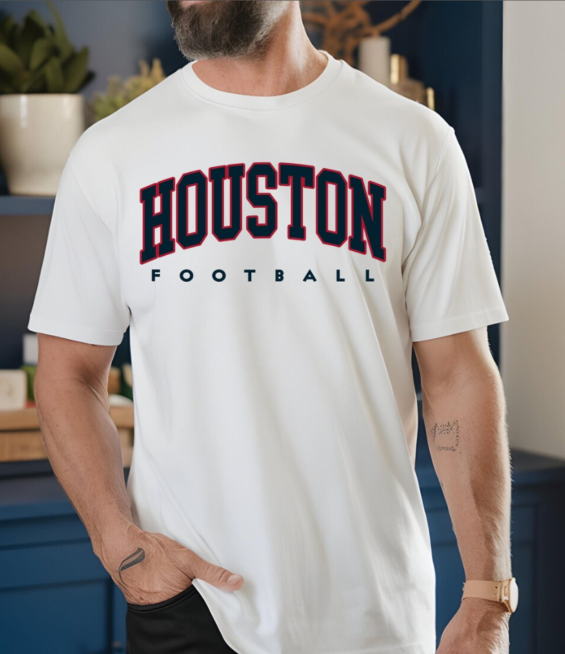 Houston Football  T-Shirt, City Pride Sweatshirt, College Game Day Apparel, Sports Fan Gear, Houston Team Spirit