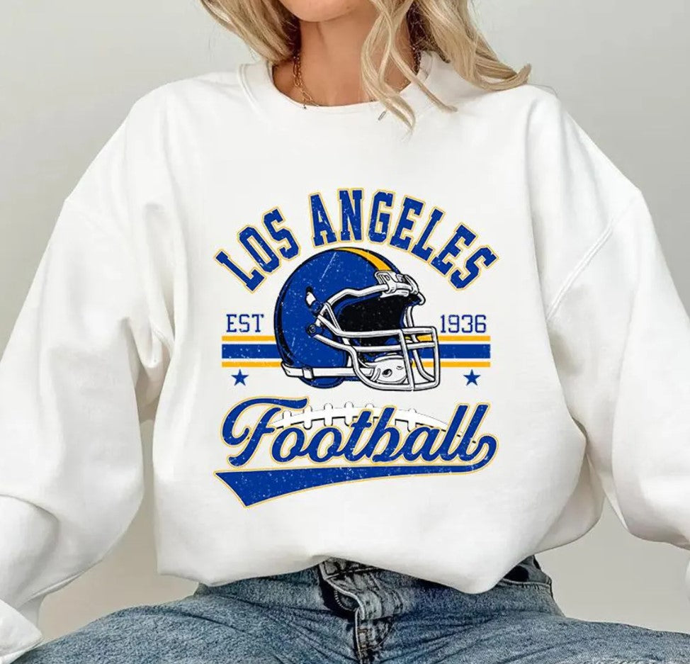 Vintage 90s Los Angeles Football Shirt,Comfort Colors Rams Mascot Shirt,Los Angeles Football Crewneck Tee, Football Shirt,Rams Game Day Tee