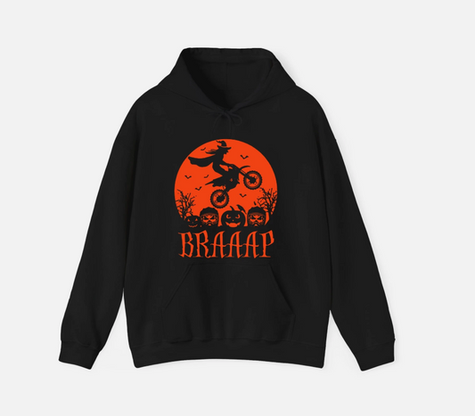 Braap Halloween Biker hoodie, Scary Funny hoodie, Unisex hood for adult and kids