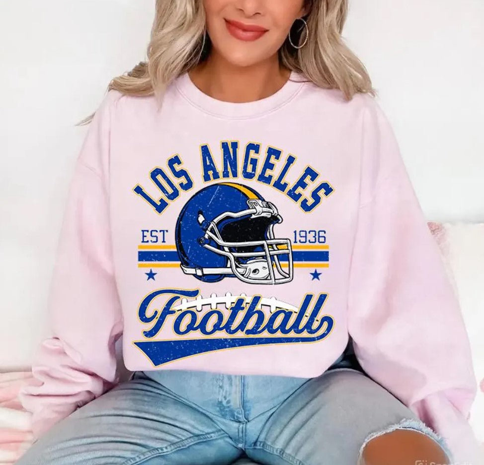 Vintage 90s Los Angeles Football Shirt,Comfort Colors Rams Mascot Shirt,Los Angeles Football Crewneck Tee, Football Shirt,Rams Game Day Tee