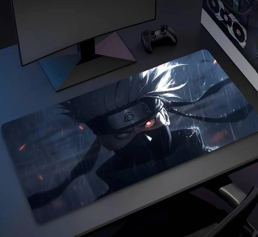 Anime Desk Pad – Kakashi Hatake Mouse Pad Large Gaming Desk Mat Extended Keyboard Mat Anime Office & Study Decor, Choose Size