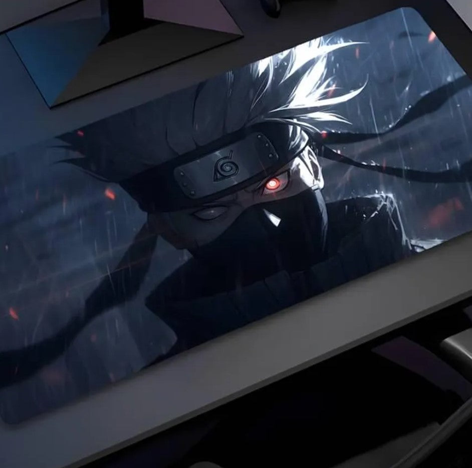 Anime Desk Pad – Kakashi Hatake Mouse Pad Large Gaming Desk Mat Extended Keyboard Mat Anime Office & Study Decor, Choose Size