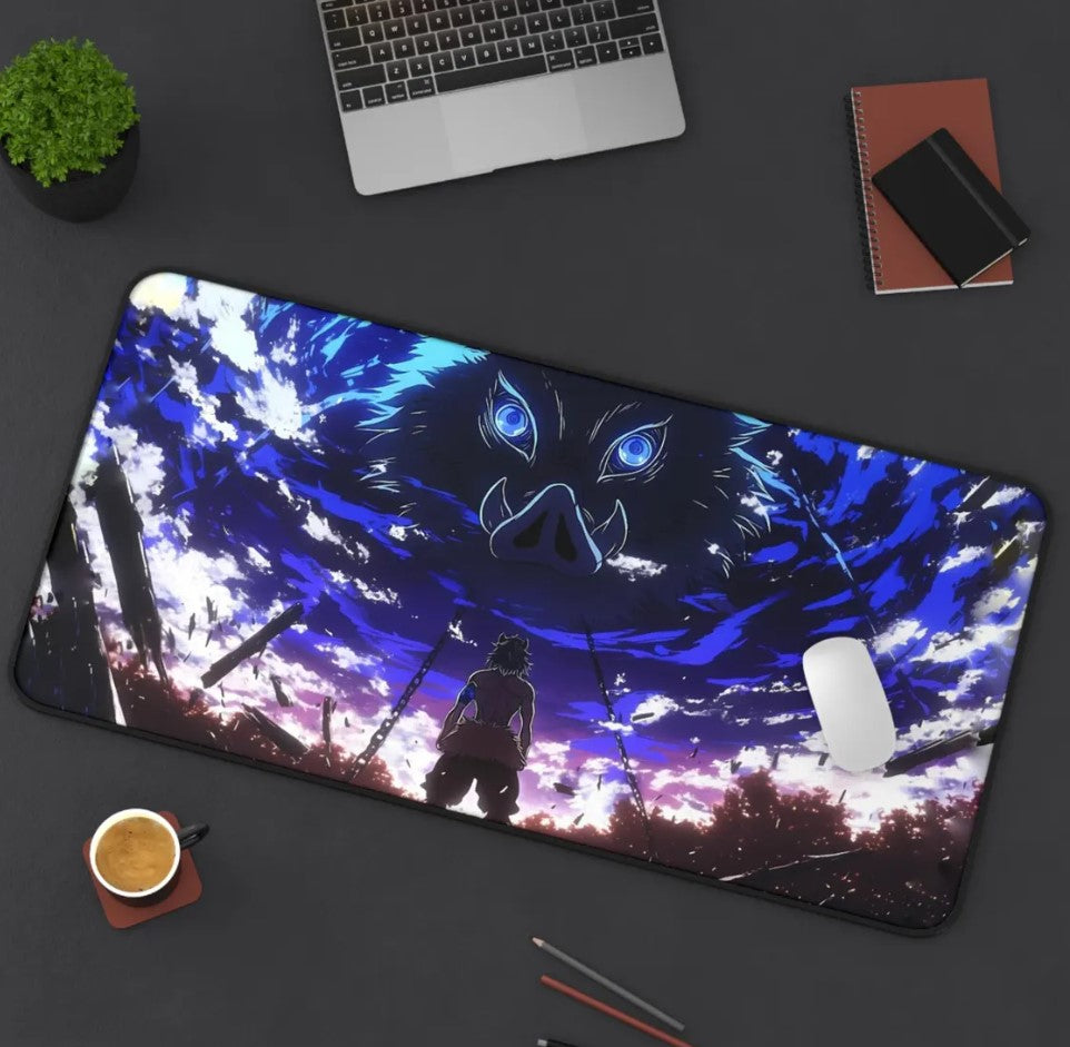 Anime Demon Slayer Inosuke Desk Mat, Mouse Pad, Choose Size