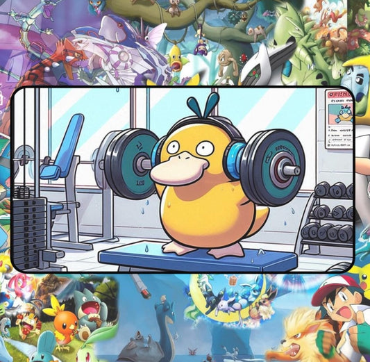Pokemon Psyduckk Desk Mat, Mouse Pad, Anime, Cute, Lofi, Gamer Gift, Collection, Choose Size