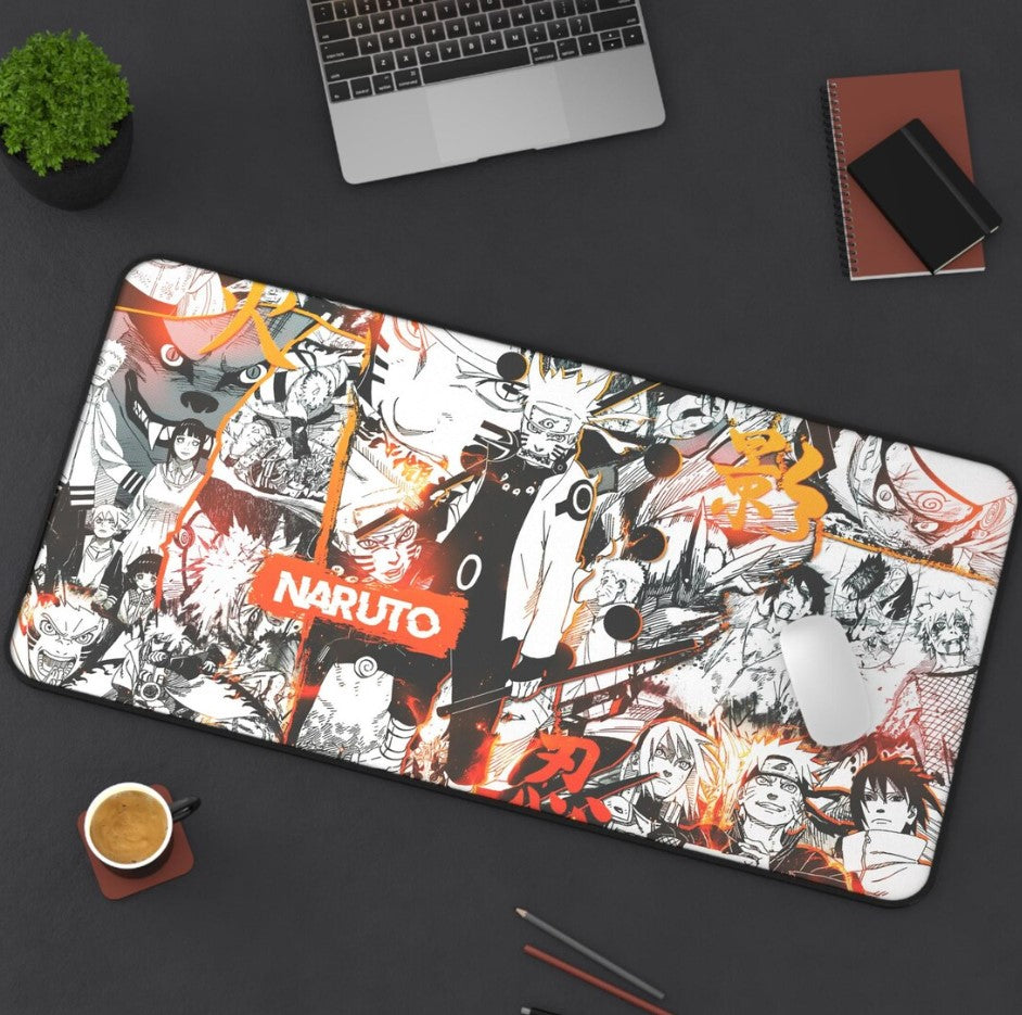 Naruto Anime Desk Mat, Mouse Pad, Manga Panel, Choose Size