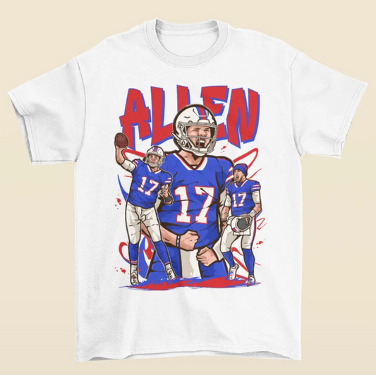 Josh Allen Cartoon Style Buffalo T-Shirt