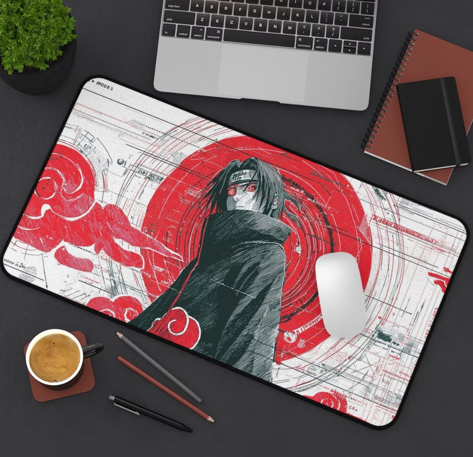 Naruto Itachi Anime Desk Mat, Mouse Pad, Choose Size
