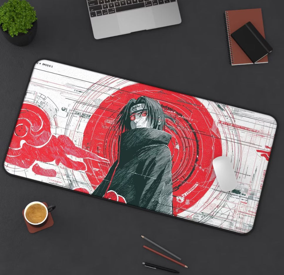 Naruto Itachi Anime Desk Mat, Mouse Pad, Choose Size