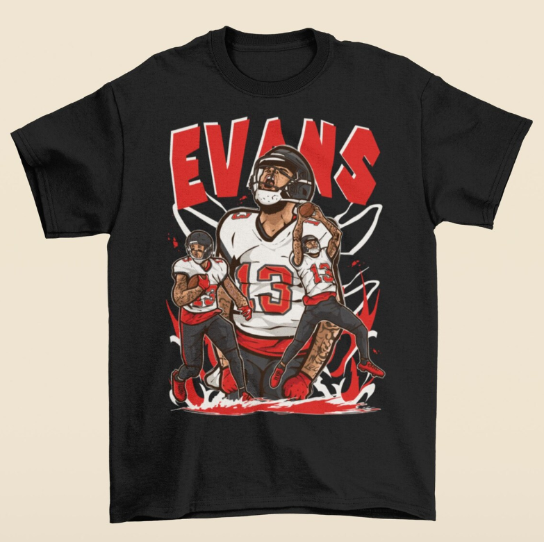 Mike Evans Cartoon Style Tampa Bay Football T-Shirt