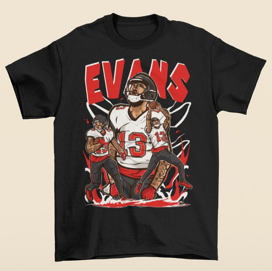 Mike Evans Cartoon Style Tampa Bay Football T-Shirt