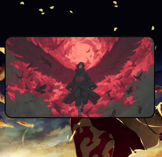 Anime Naruto Akatsuki Itachi Desk Mat, Mouse Pad, Gamer Gift, Anime Fan, Choose Size