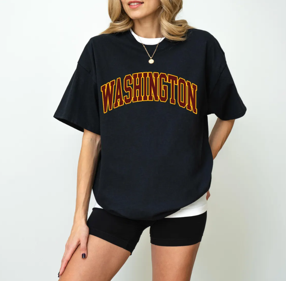 Washington Football T Shirt, District of Columbia DC Tee, City Pride Top, Souvenir Gift, Travel Vacation