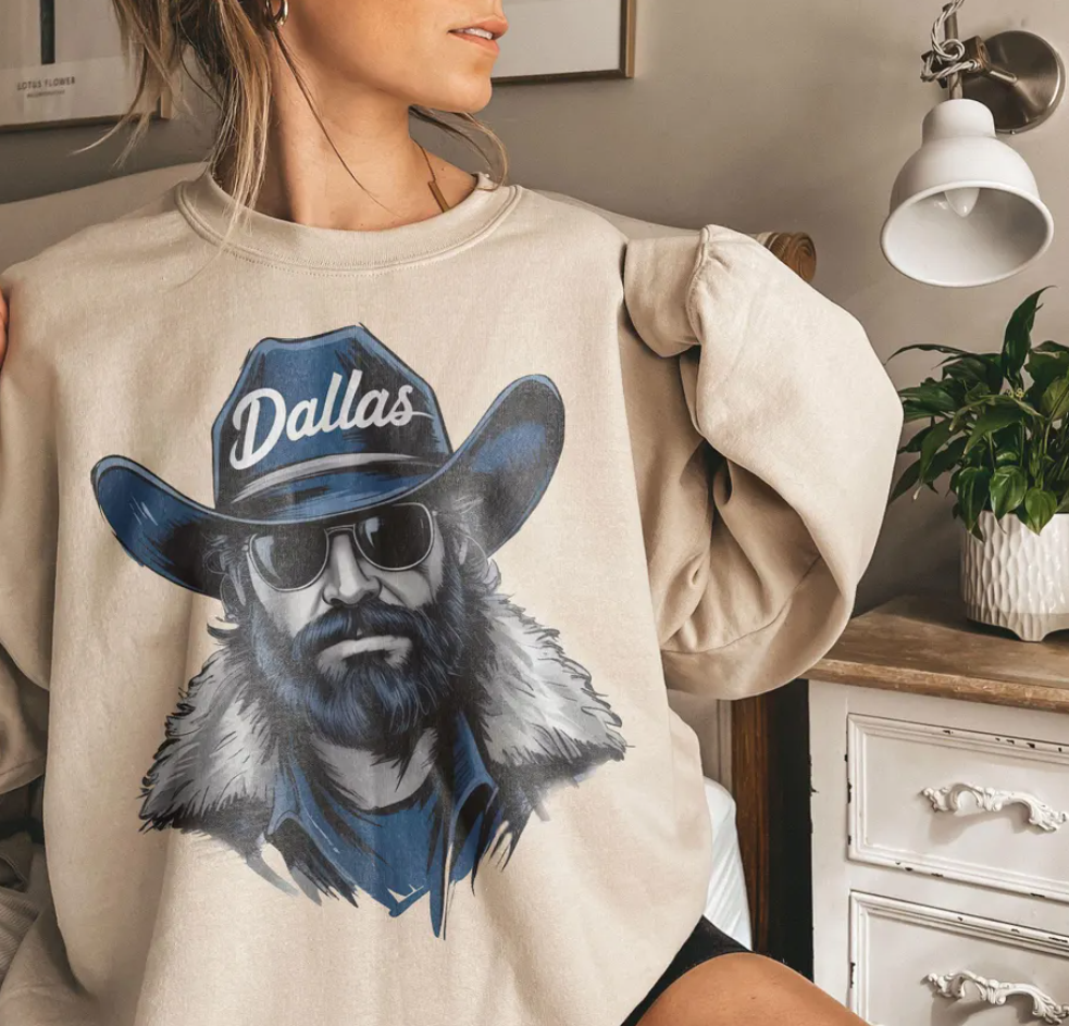 Vintage 90s Style Dallas Football Sweatshirt, Game Day Shirt, Dallas Team Football Shirt, Sunday Dallas, Sport Shirt, Gift For Fan