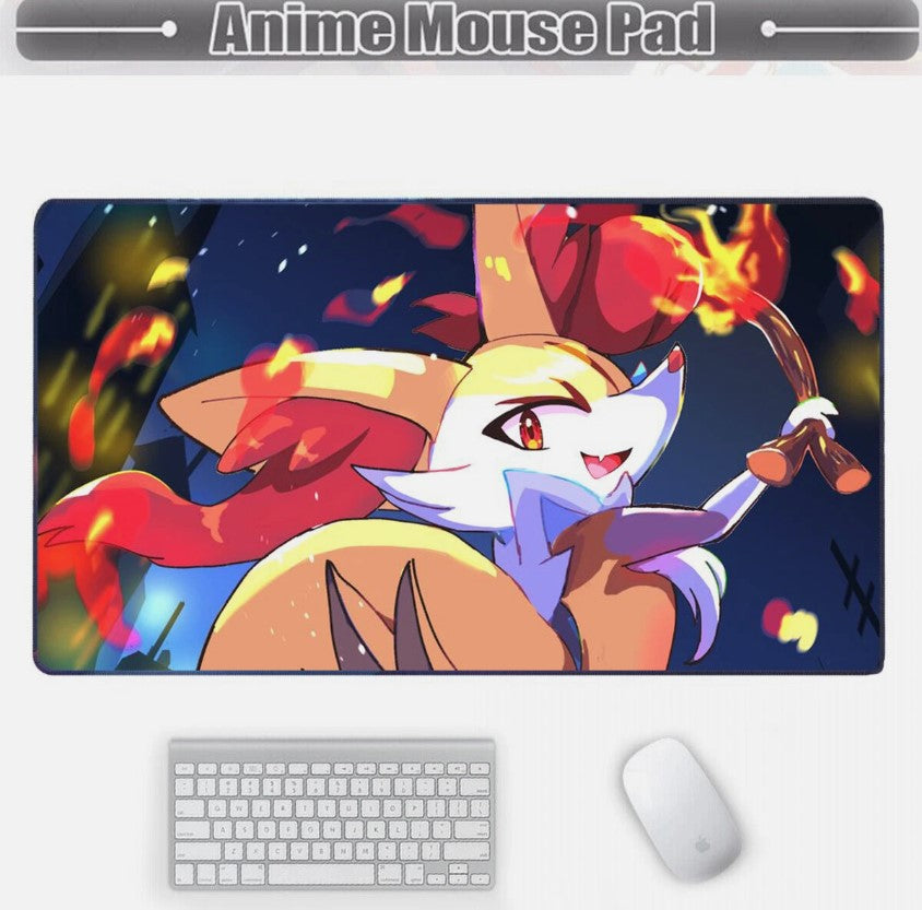 Board Card Game Pokemon Braixen Gaming Mouse Pad PTCG CCG MTG Play Mat, Choose Size