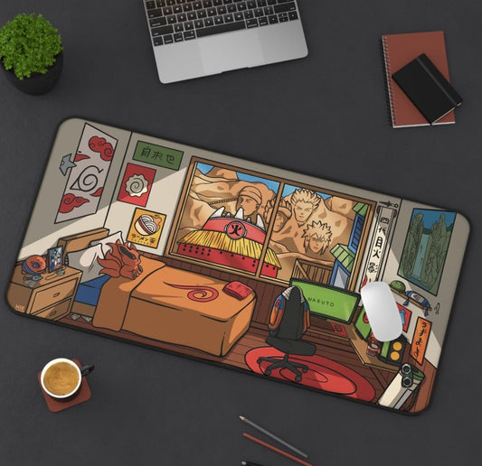 Nostalgic Anime Naruto Desk Mat - Gaming, Home Office Decor, Gifts for Students, Cozy Vibes, Anime Merch, Naruto merch, Choose Size