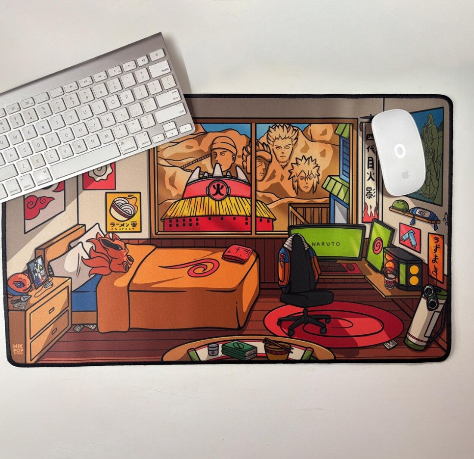 Nostalgic Anime Naruto Desk Mat - Gaming, Home Office Decor, Gifts for Students, Cozy Vibes, Anime Merch, Naruto merch, Choose Size