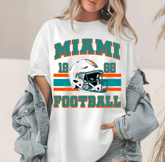 Unisex Miami Football Crewneck, Retro Miami Dolphins tshirt, Miami Football Clothing